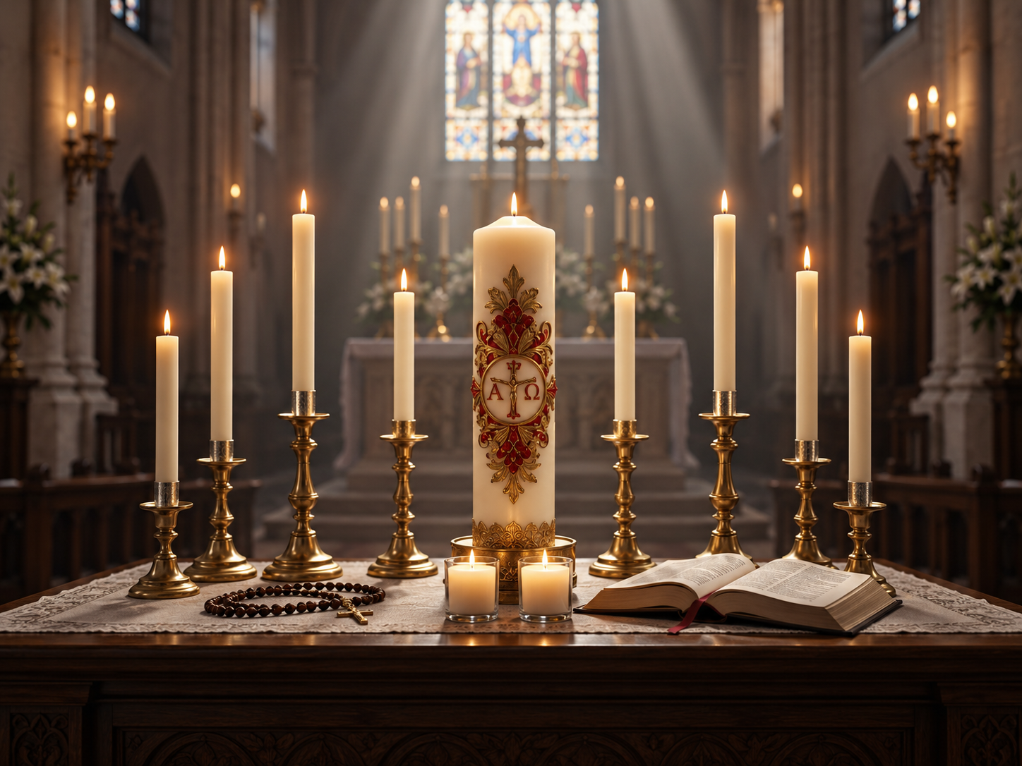 Świece liturgiczne – światło modlitwy i obecności Boga